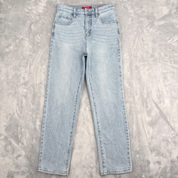 Guess Denim - Guess Jeans Women 27x28 (Fits 25x27) Light Blue High Rise Straight Classic Denim